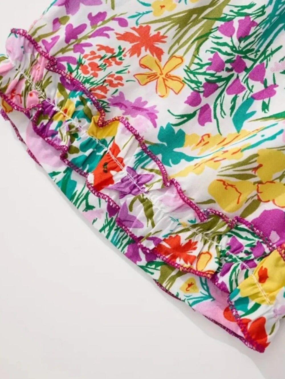 Girls Floral Two-Piece Set - Multicolor